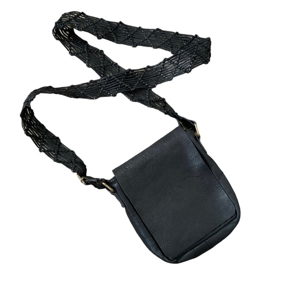 Latico Mini Leather Boho Chic Crossbody Black  Handbag - Picture 1 of 11